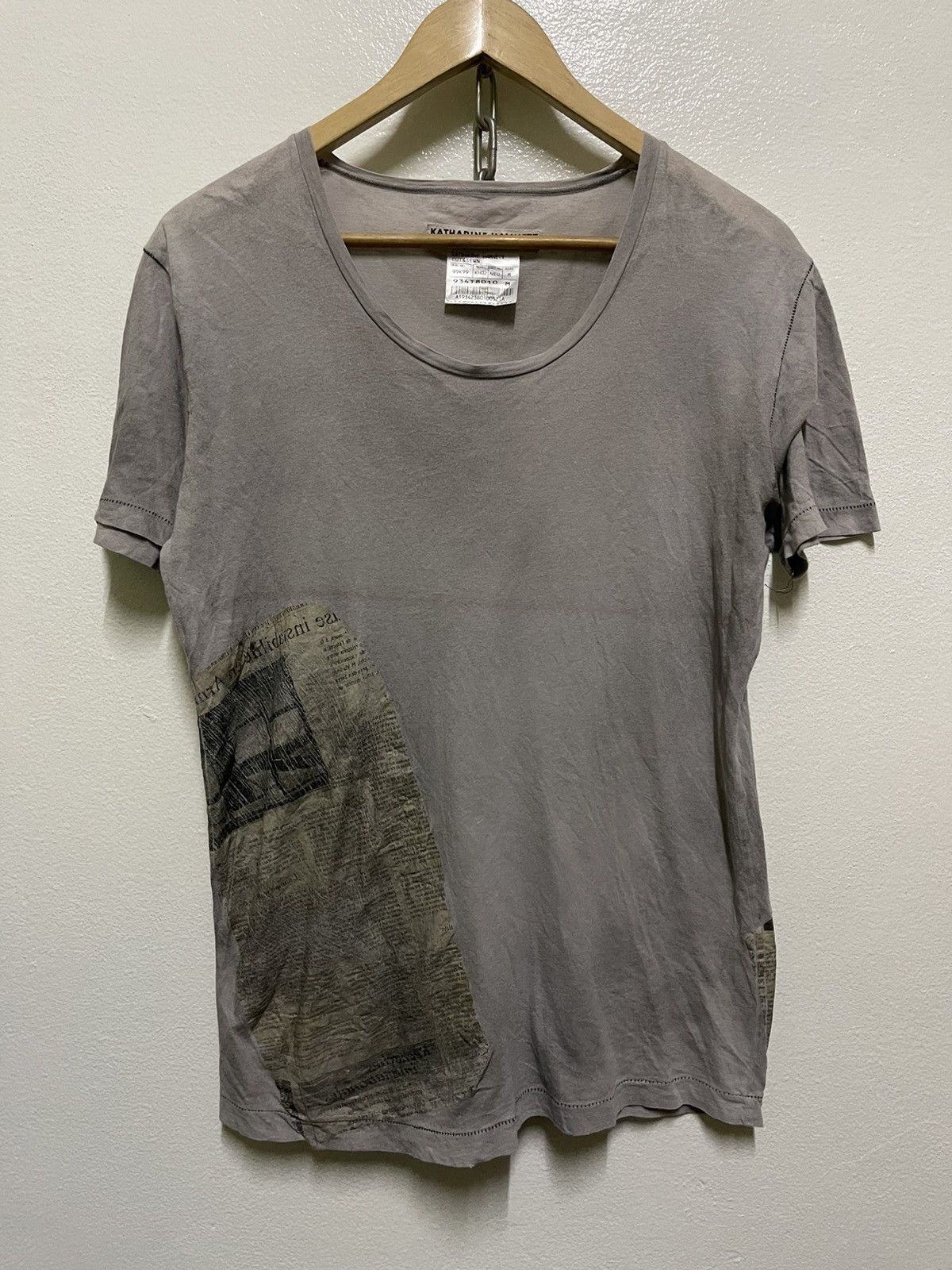 Katharine Hamnett London News Paper Printed T Shirt