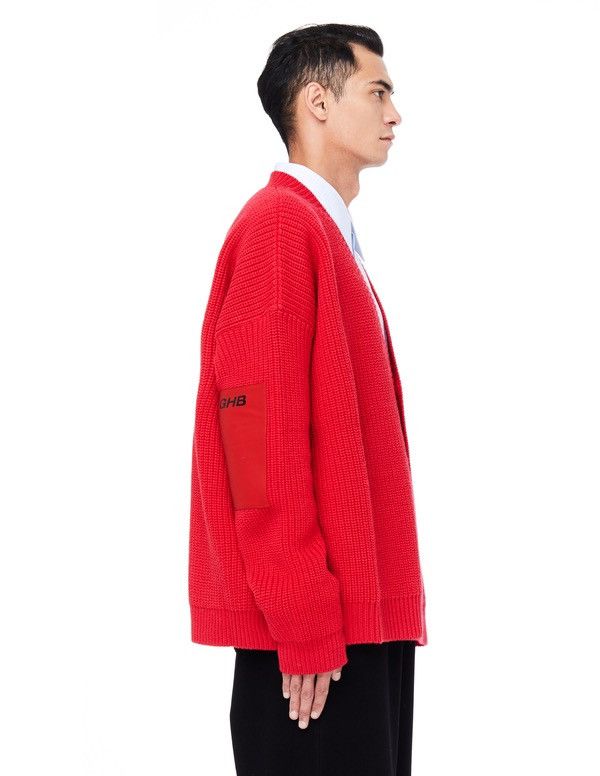 Raf Simons Raf Simons Wool Cardigan With Leather Patches Size US S / EU 44-46 / 1 - 10 Thumbnail