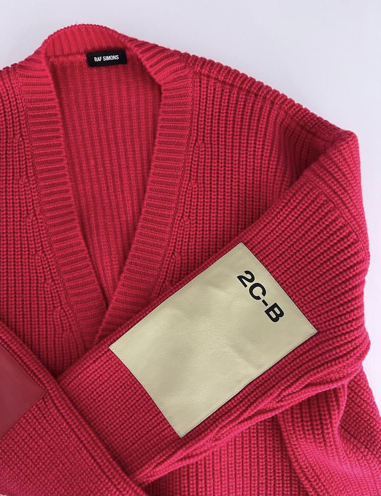 Raf Simons Raf Simons Wool Cardigan With Leather Patches Size US S / EU 44-46 / 1 - 2 Thumbnail