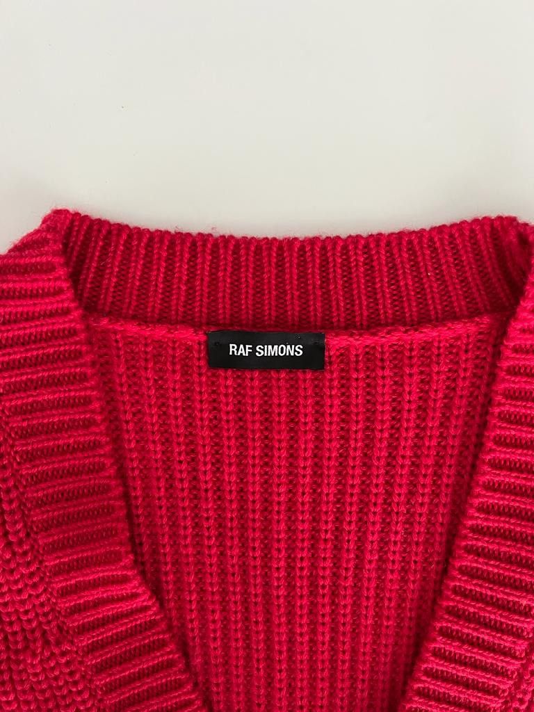 Raf Simons Raf Simons Wool Cardigan With Leather Patches Size US S / EU 44-46 / 1 - 6 Thumbnail