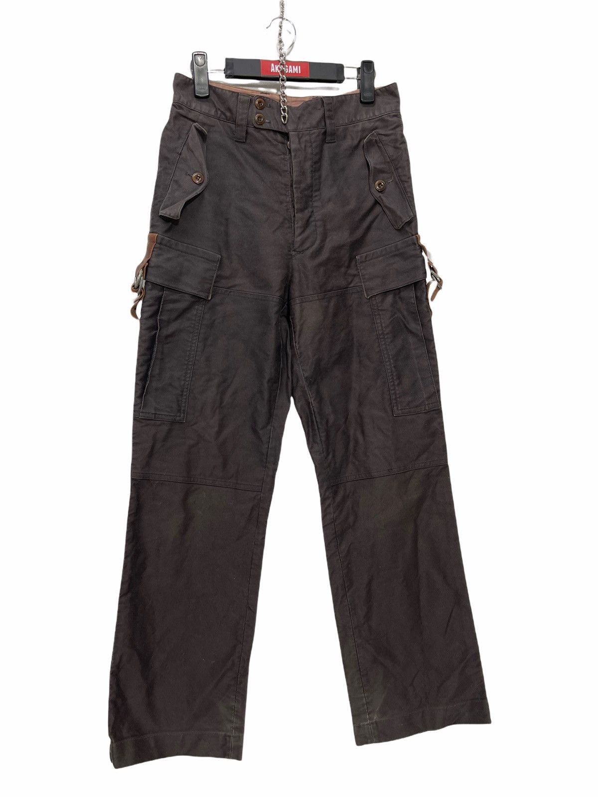 Japanese Brand 🌟I.D Company Japan Thick Heavy Cargo Leather Part 3🟦1 Size US 28 / EU 44 - 3 Thumbnail