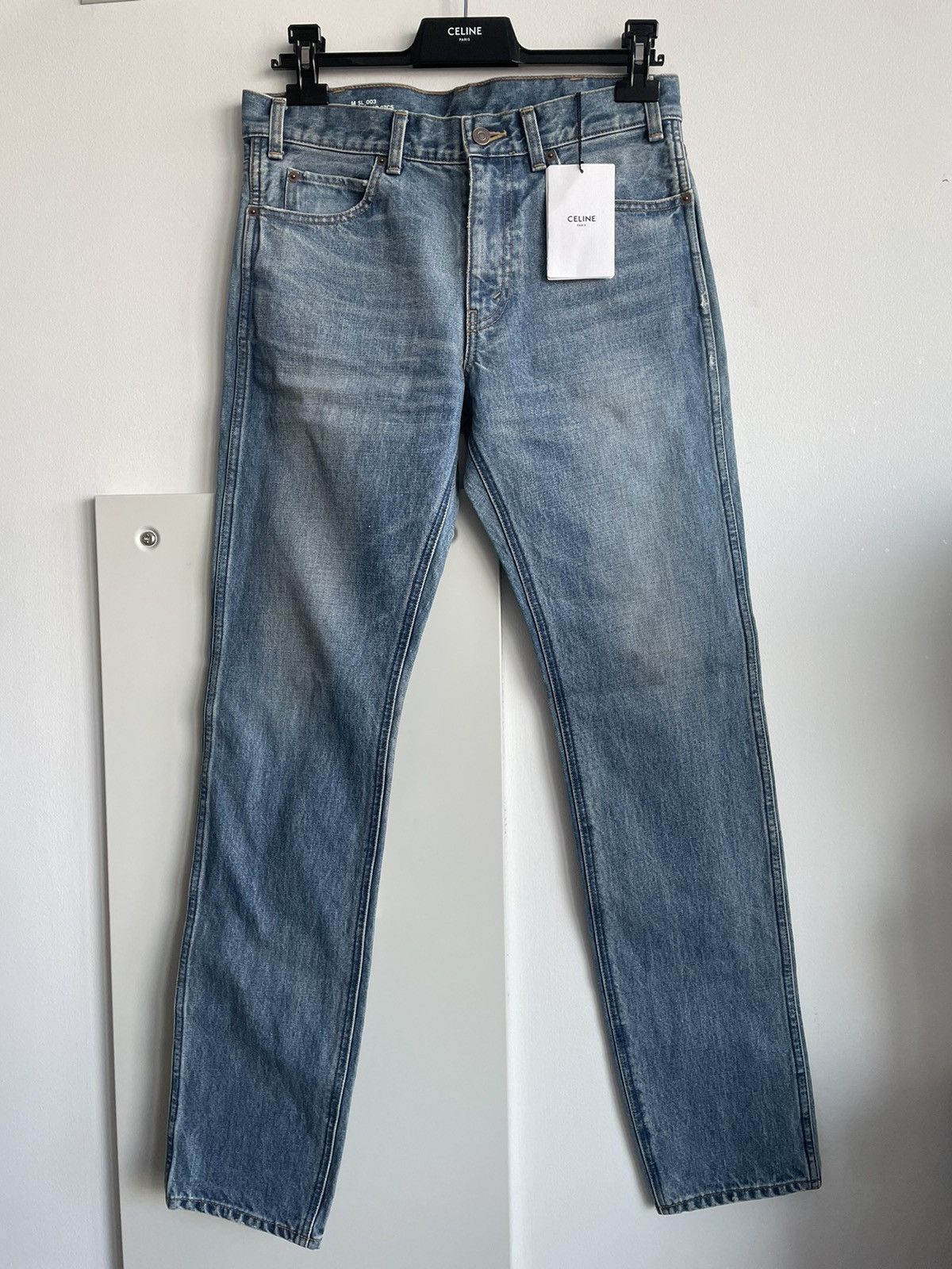 Celine × Hedi Slimane Sold Out Rare Brand NEW M_SL_003 Low Rise Slim Skinny Denim Size US 30 / EU 46 - 17 Thumbnail