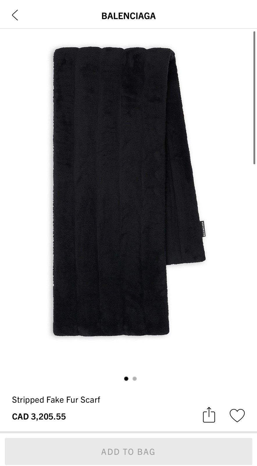 Balenciaga 🔥$2.8K VALUE🔥Balenciaga Stripped Fake Fur Scarf Size ONE SIZE - 7 Thumbnail