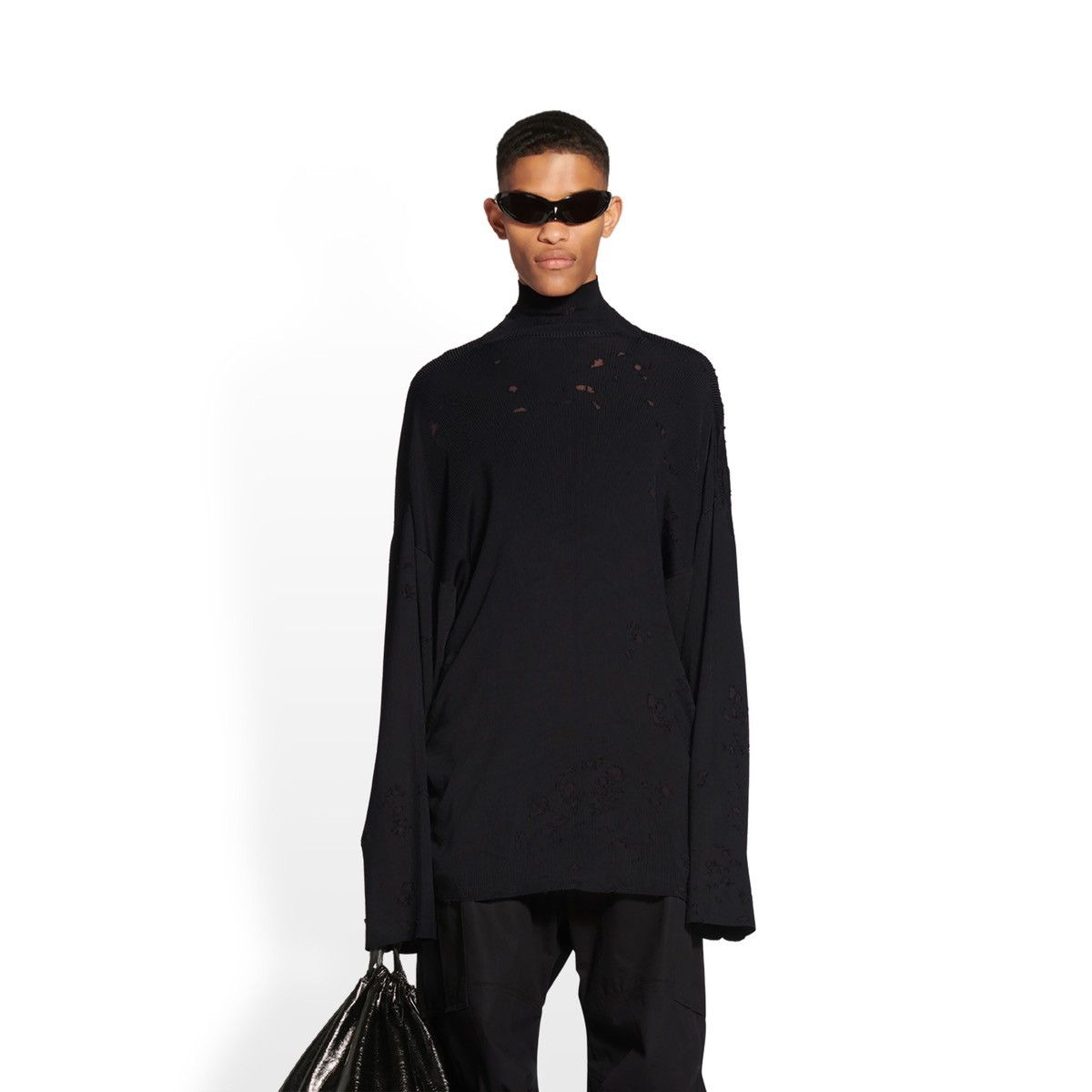 Balenciaga 🔥$2.2K VALUE🔥 Balenciaga Destroyed Turtleneck Sweater Size US M / EU 48-50 / 2 - 2 Thumbnail
