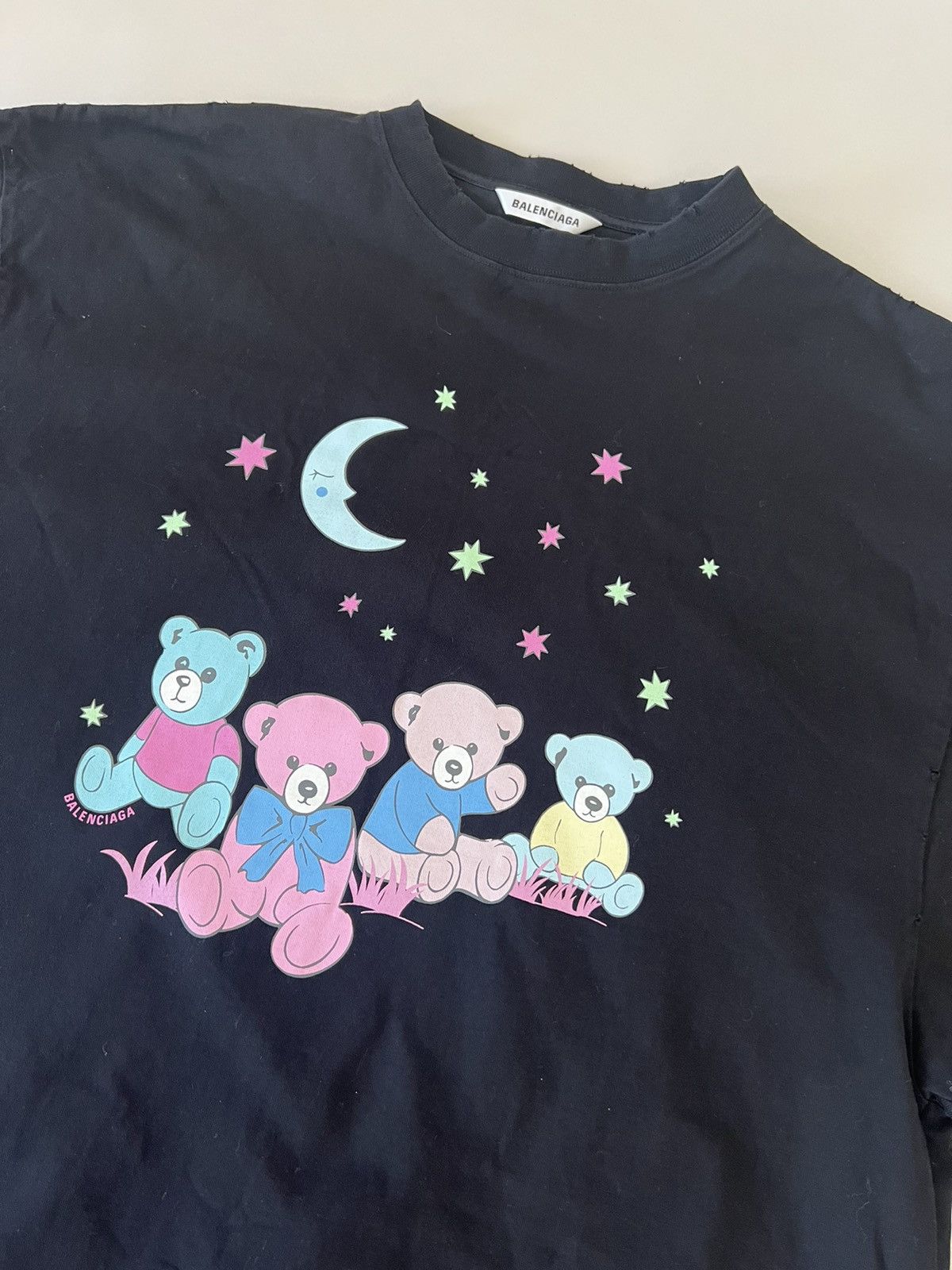 BALENCIAGA クマ LOVE BEAR Tシャツ ブラック Balenciaga SS21 Love Bear Printing Tee Black 641532TJVI11000