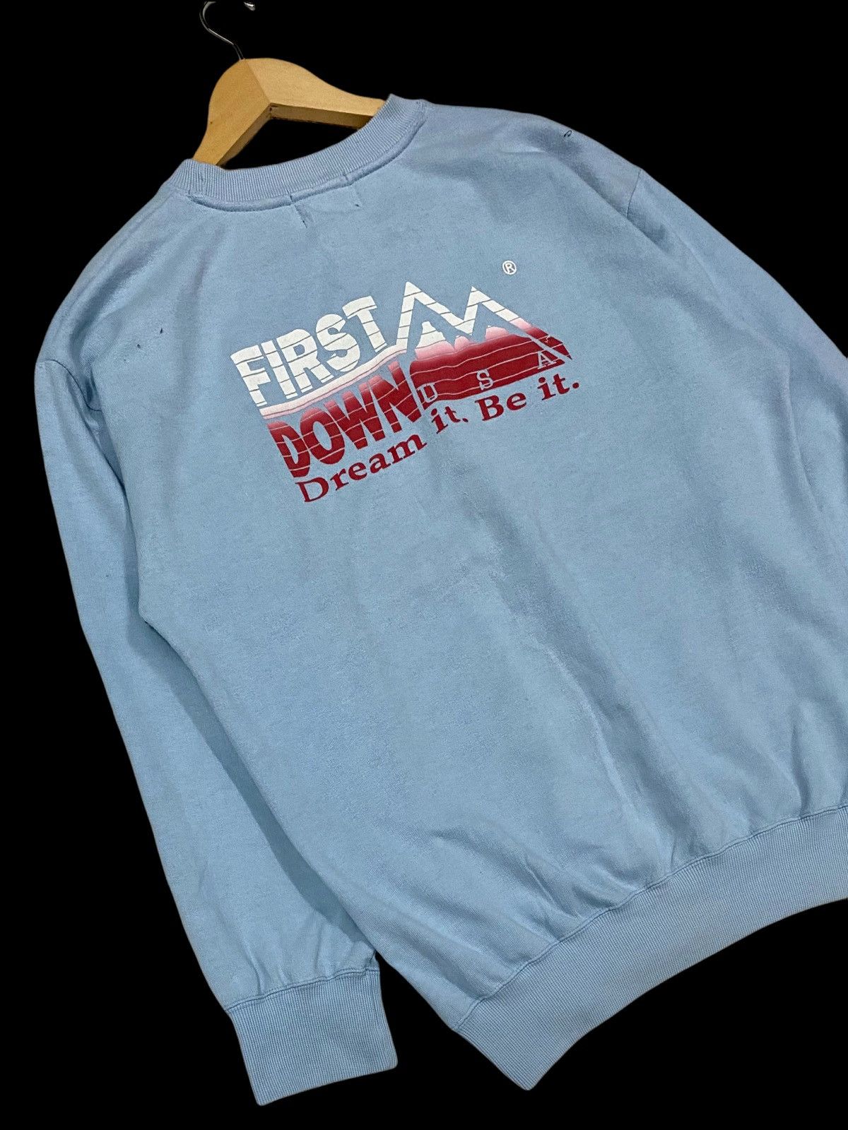 Other FIRST DOWN USA SWEATSHIRT SPELL OUT BIG LOGO Size US L / EU 52-54 / 3 - 8 Thumbnail
