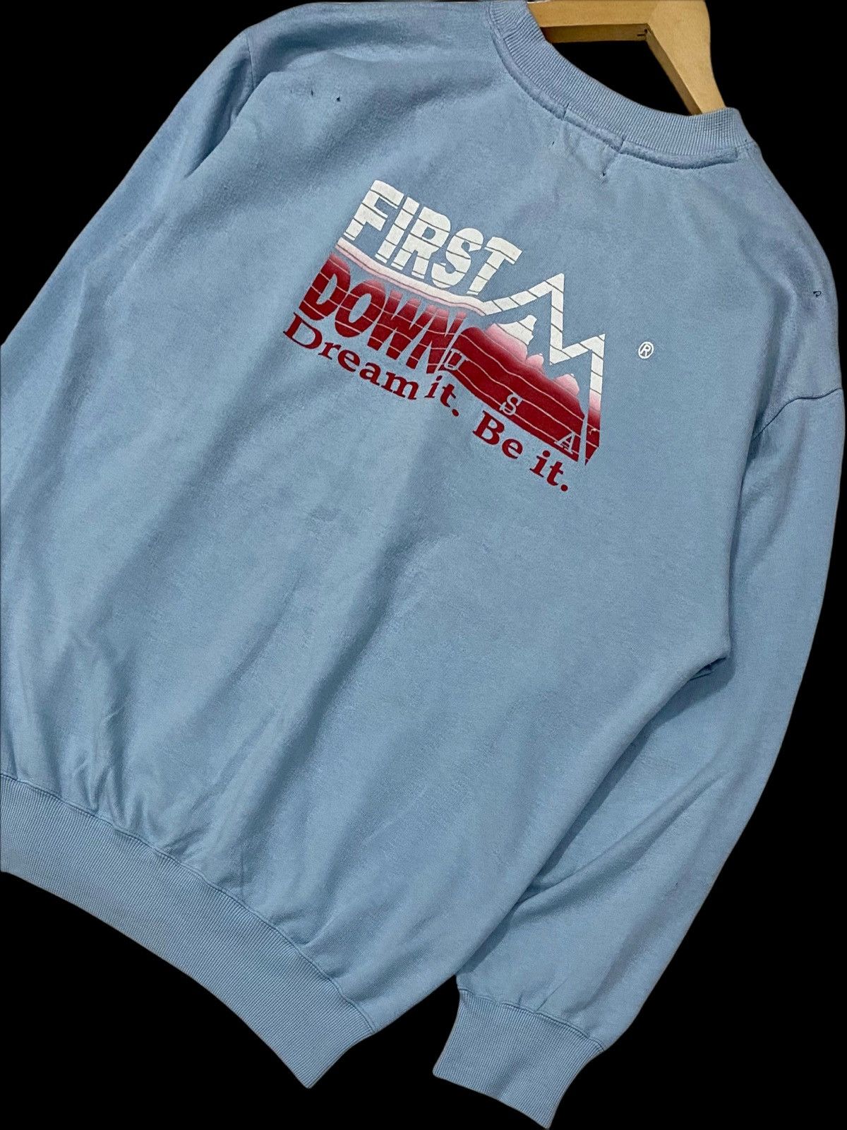 Other FIRST DOWN USA SWEATSHIRT SPELL OUT BIG LOGO Size US L / EU 52-54 / 3 - 7 Thumbnail