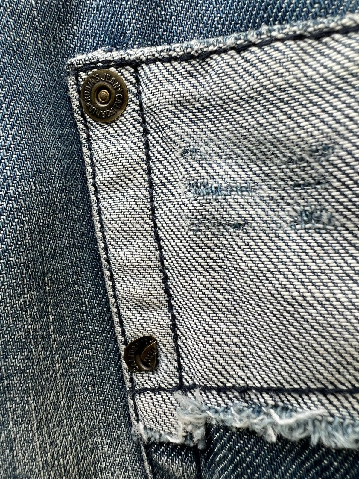 Robins Jeans Robin’s Jeans Distress Fade Blue Denim Wide Leg Jeans Size US 32 / EU 48 - 22 Thumbnail