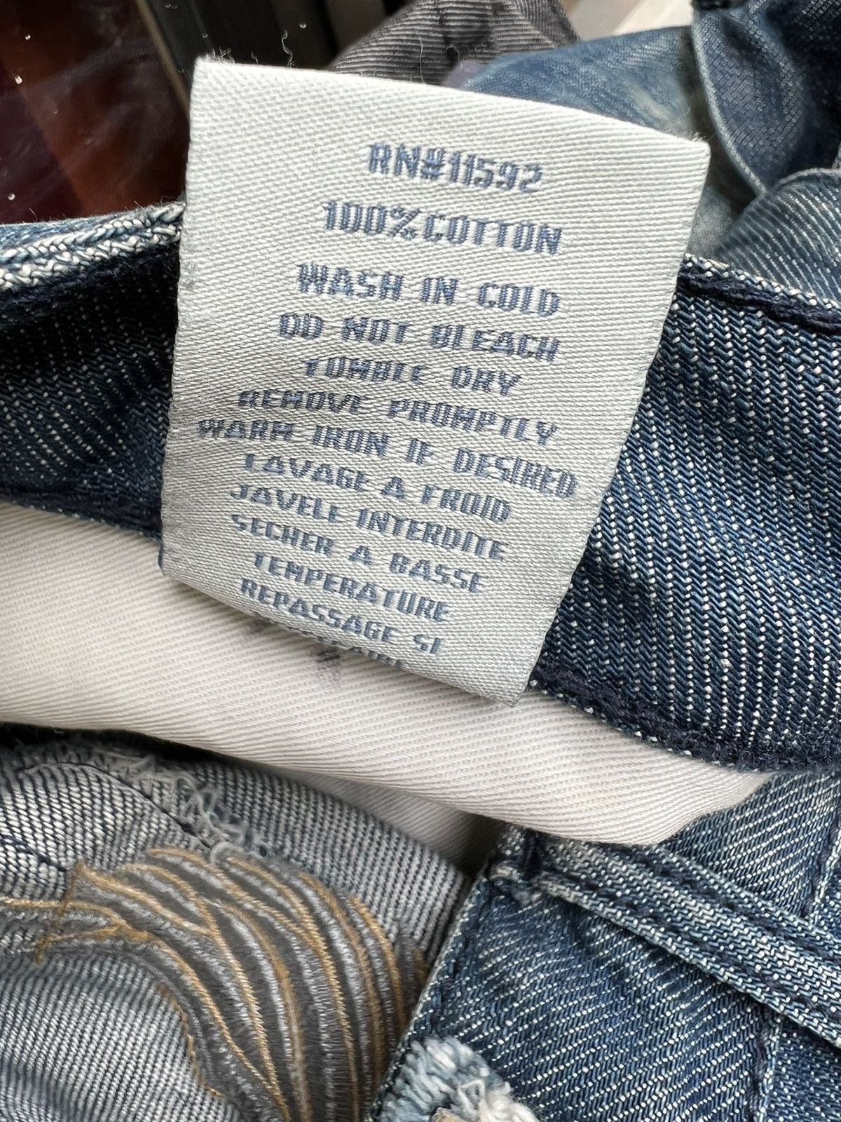 Robins Jeans Robin’s Jeans Distress Fade Blue Denim Wide Leg Jeans Size US 32 / EU 48 - 25 Thumbnail