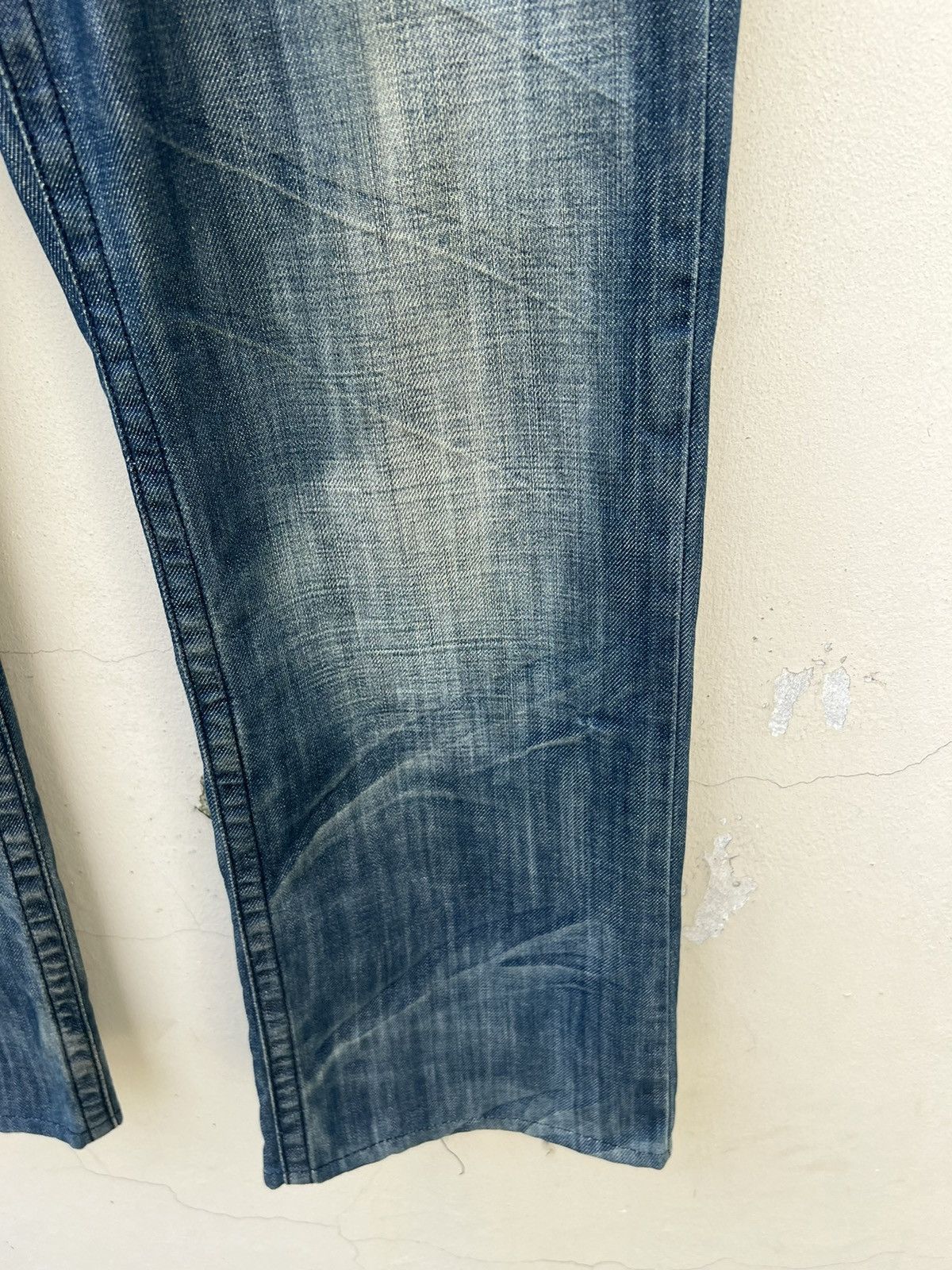 Robins Jeans Robin’s Jeans Distress Fade Blue Denim Wide Leg Jeans Size US 32 / EU 48 - 13 Thumbnail