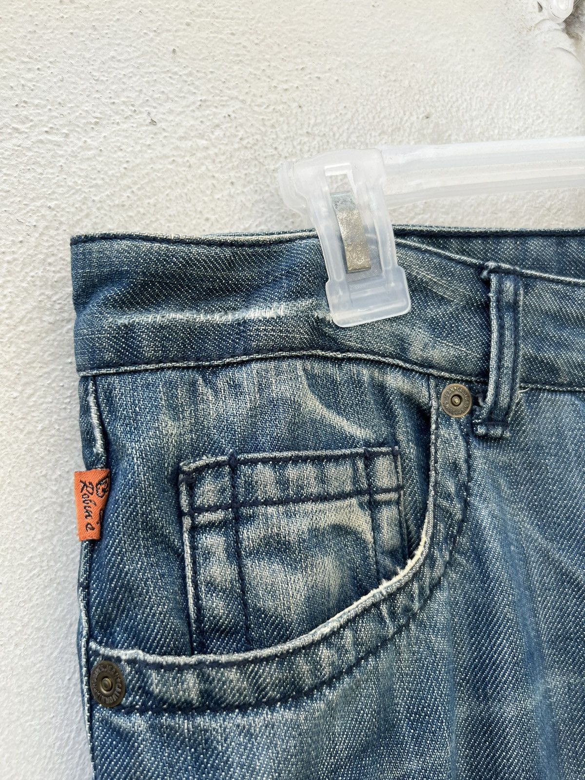 Robins Jeans Robin’s Jeans Distress Fade Blue Denim Wide Leg Jeans Size US 32 / EU 48 - 8 Thumbnail