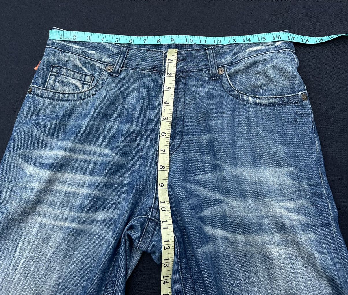 Robins Jeans Robin’s Jeans Distress Fade Blue Denim Wide Leg Jeans Size US 32 / EU 48 - 2 Thumbnail