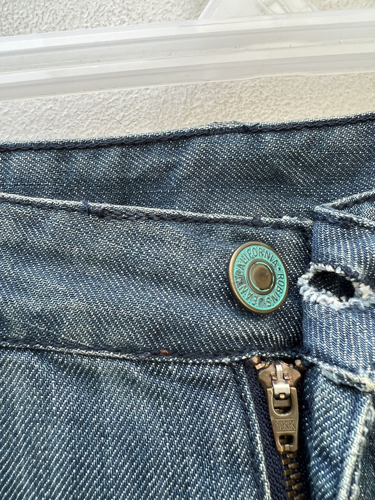Robins Jeans Robin’s Jeans Distress Fade Blue Denim Wide Leg Jeans Size US 32 / EU 48 - 9 Thumbnail