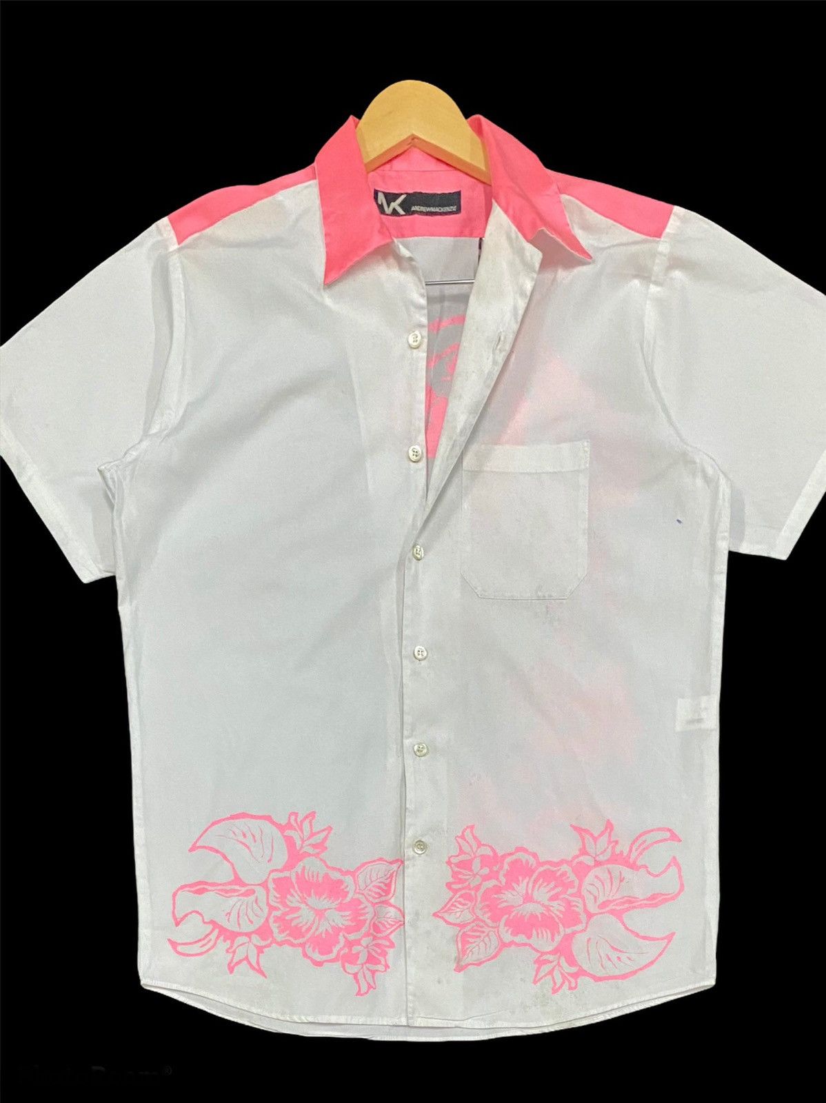 Designer VINTAGE SHIRT BUTTON UP WITH BIG LOGO by ANDREW MACKENZIE Size US M / EU 48-50 / 2 - 15 Thumbnail