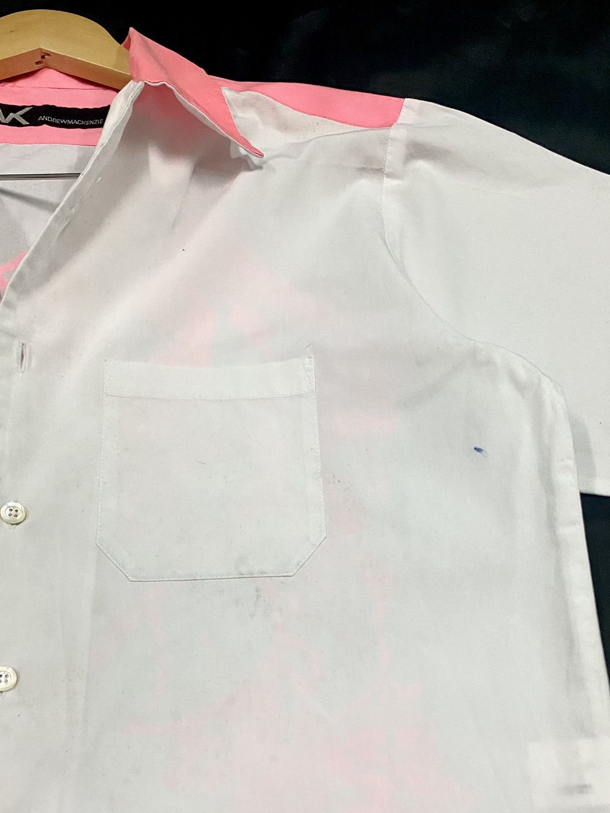 Designer VINTAGE SHIRT BUTTON UP WITH BIG LOGO by ANDREW MACKENZIE Size US M / EU 48-50 / 2 - 11 Thumbnail