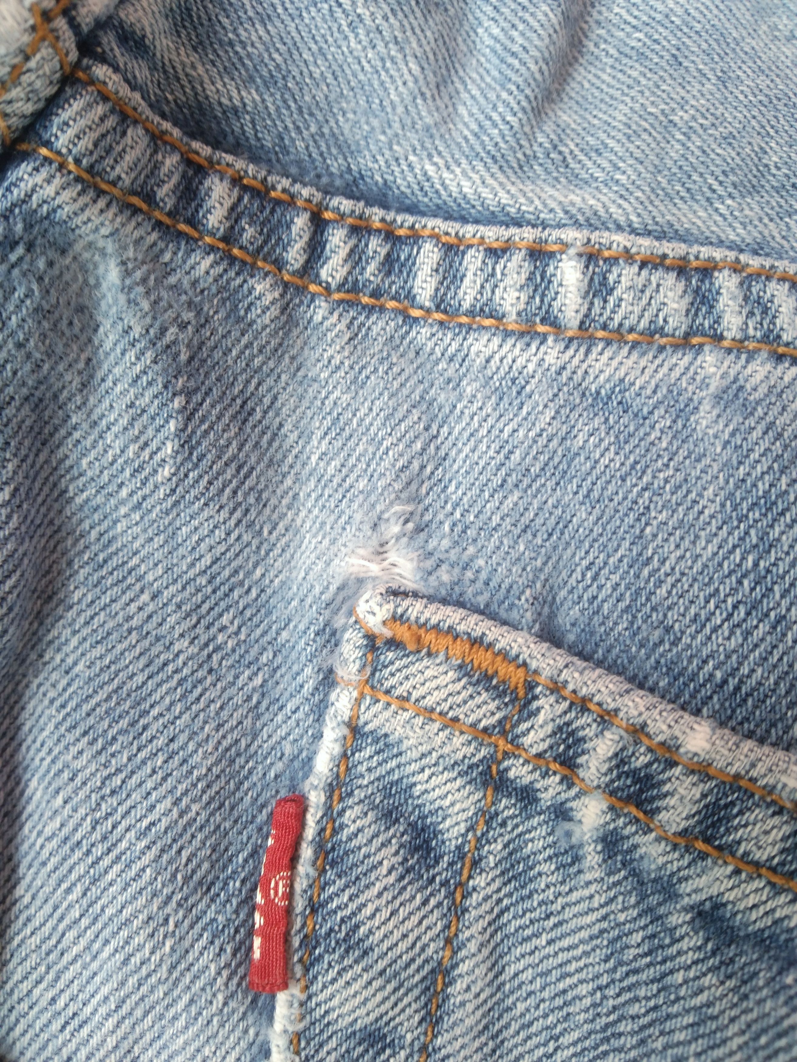 Levi's × Vintage Vintage Levis 501 Light Wash Distressed Jeans 34x31 Size US 34 / EU 50 - 6 Thumbnail