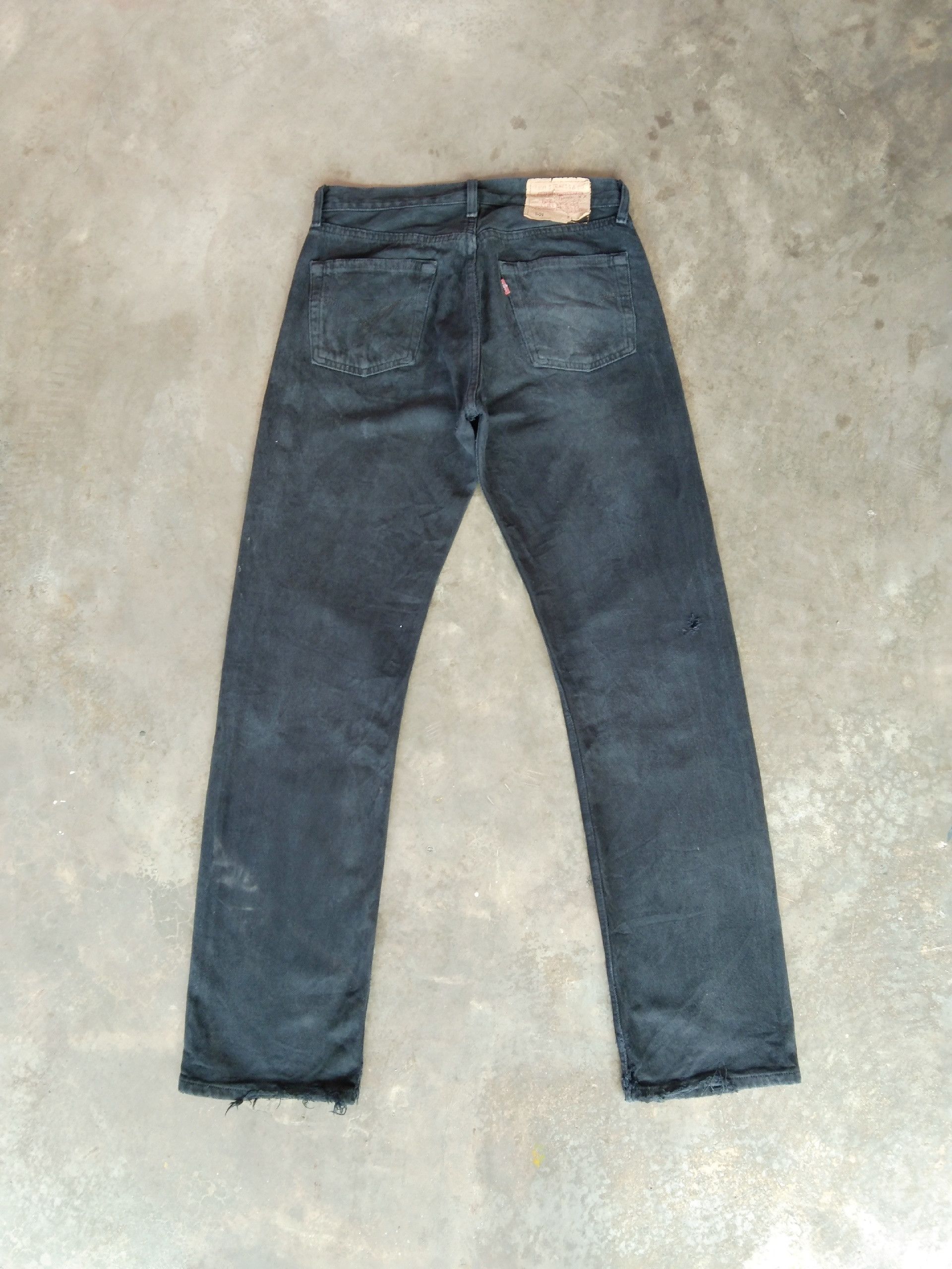 Vintage Vintage Levi's 501 Faded Black Distressed Jeans 30x32 | Grailed
