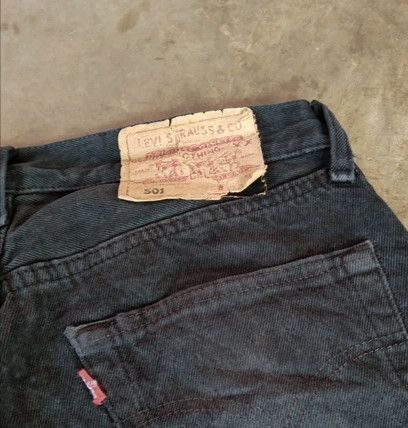 Levi's × Vintage Vintage Levis 501 Black Distressed Jeans 30x32 Size US 30 / EU 46 - 5 Thumbnail