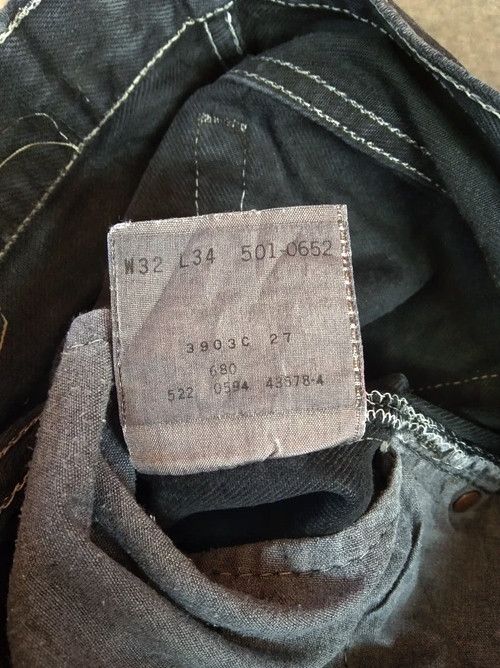 Levi's × Vintage 90s Vintage Levis 501 Black Made In USA Distressed Jeans Size US 31 - 14 Thumbnail