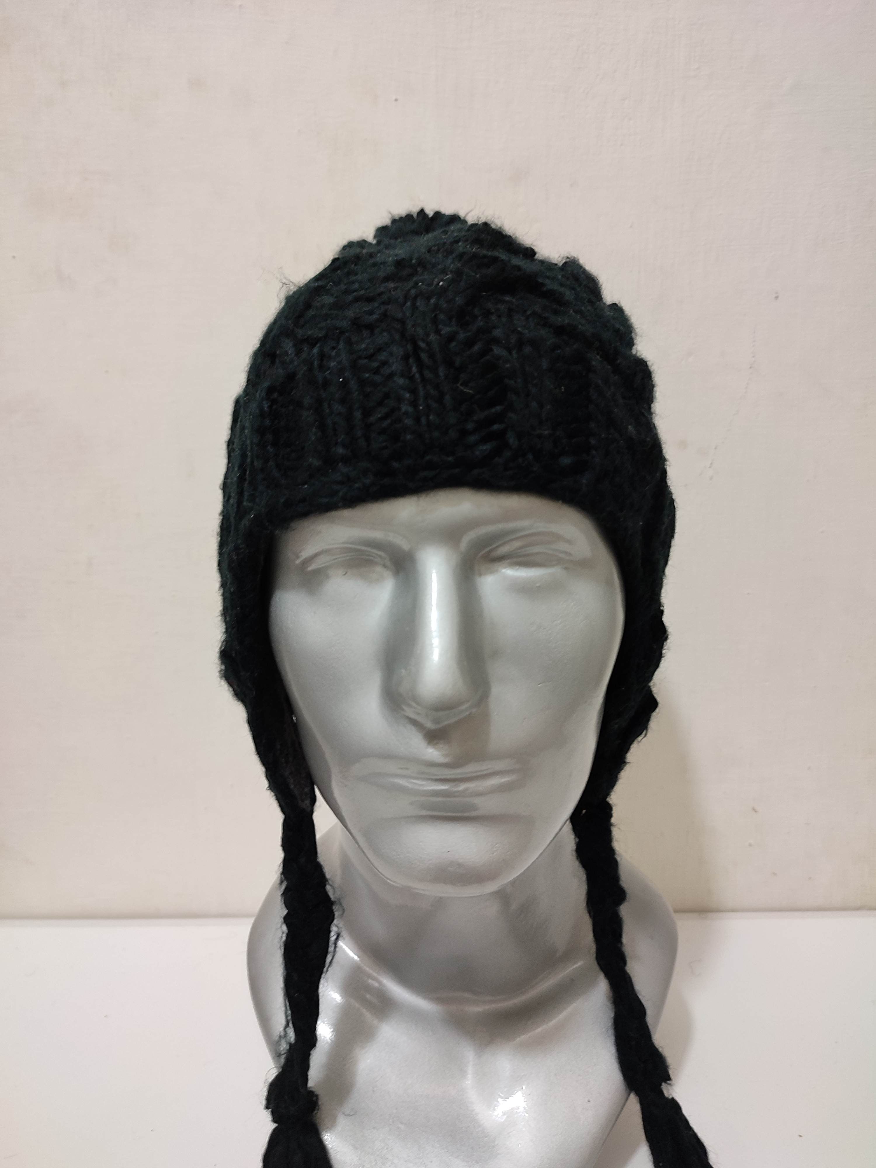 Beams Plus 🔥Beams Black Knitted Trapper Hats Size ONE SIZE - 3 Thumbnail