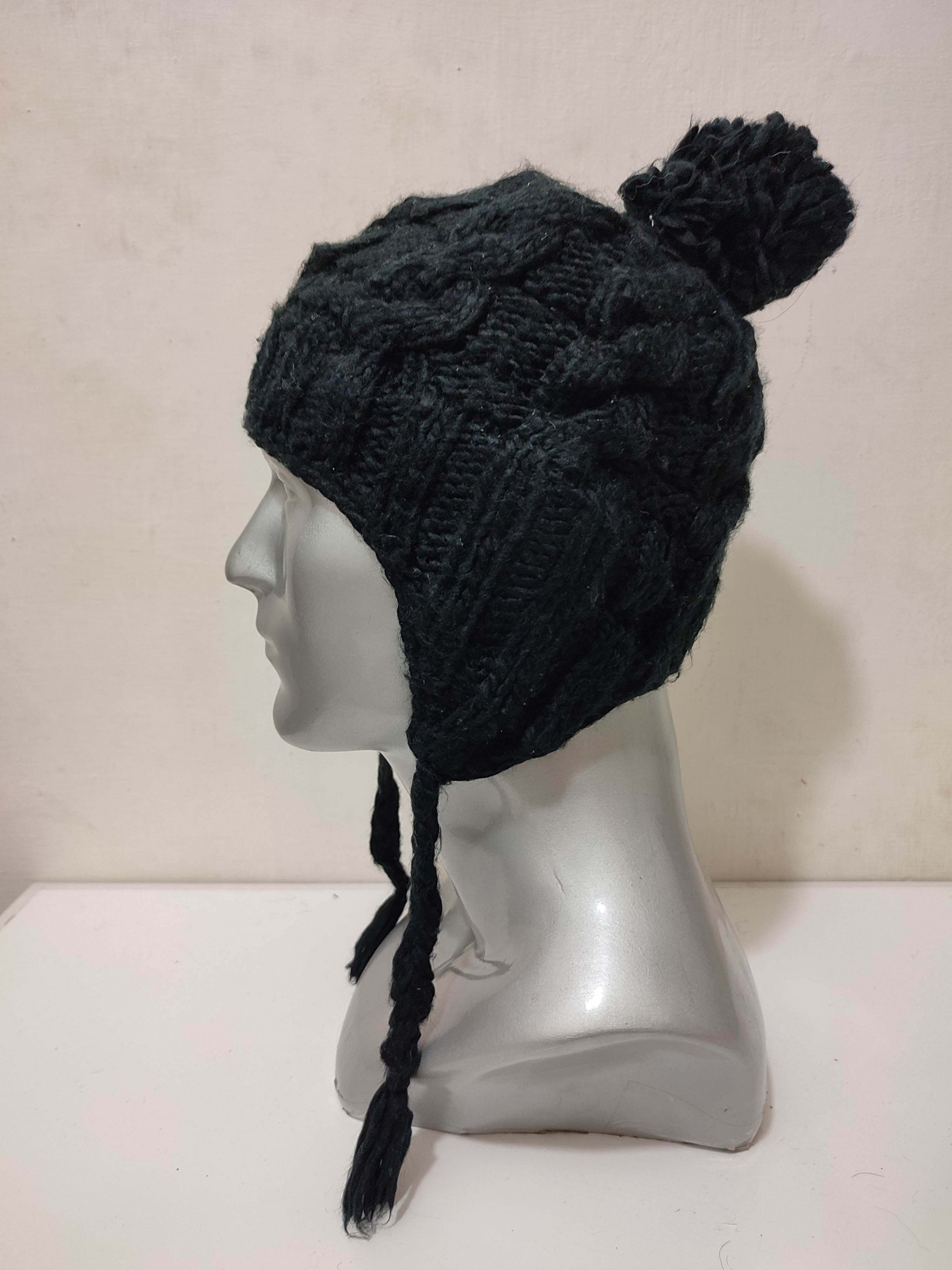 Beams Plus 🔥Beams Black Knitted Trapper Hats Size ONE SIZE - 1 Thumbnail