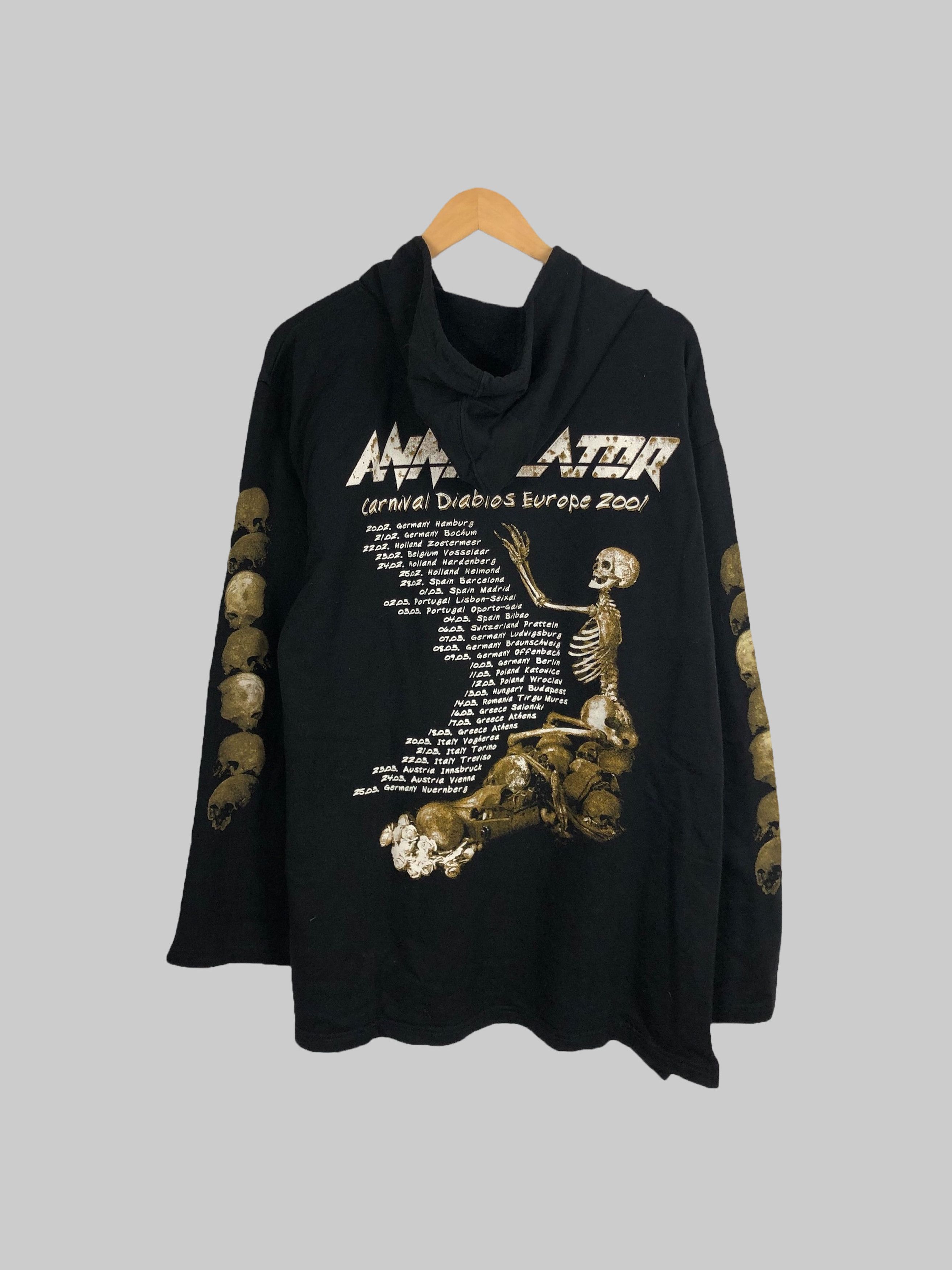 Band Tees Vintage 2001 Annihilator (Death Angel Nevermore Napalm) Size US XL / EU 56 / 4 - 2 Thumbnail