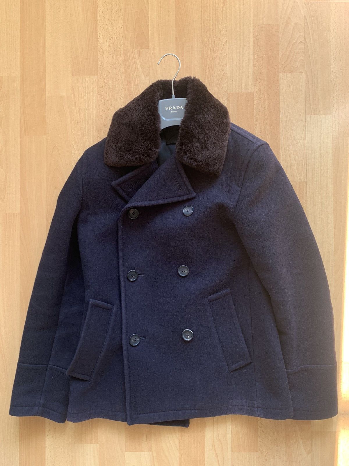 image of Prada A/w 2010 Navy Fur Coat in Black, Men's (Size Small)