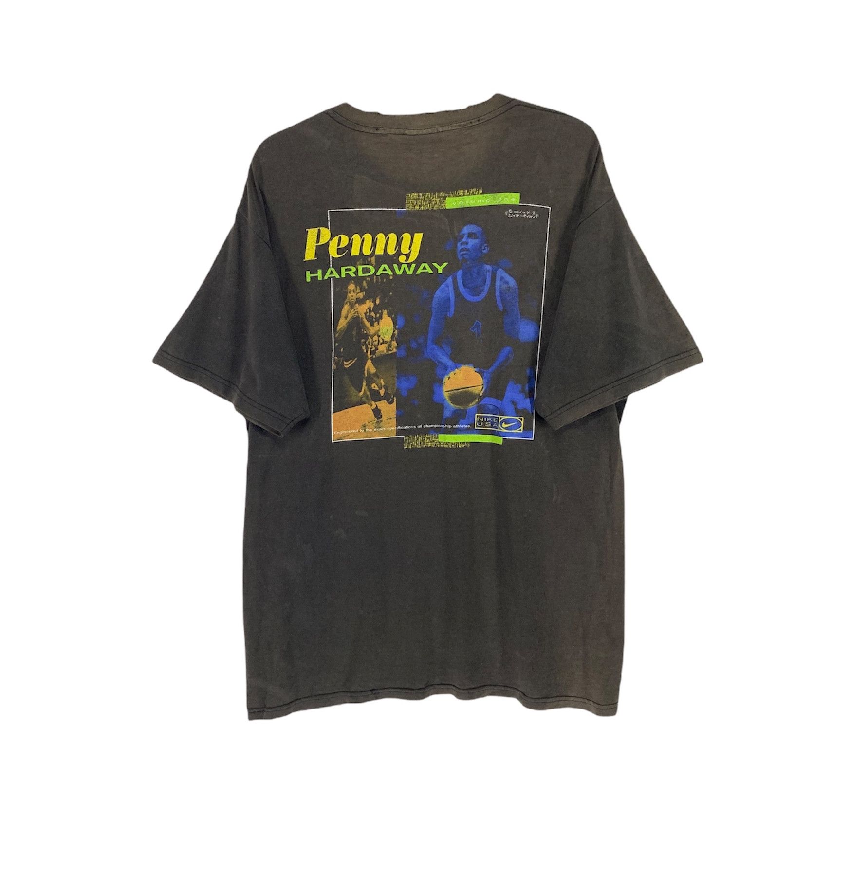 image of Hype x Nike Penny Hardaway Vintage 90's Sunfaded Tshirt in Black, Men's (Size Medium)
