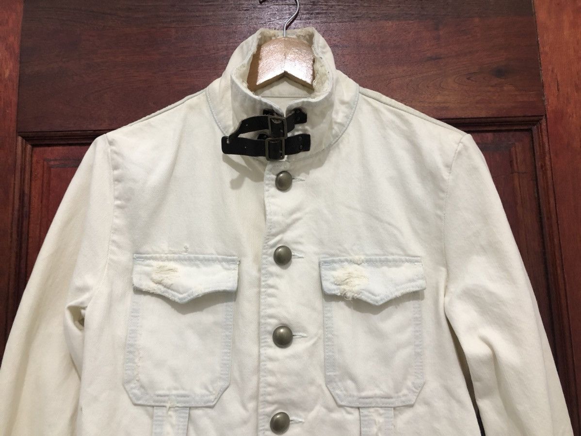 PPFM PPFM DENIM BONDAGE JACKET BUTTON UP RARE DESIGN DISTRESSED Size US L / EU 52-54 / 3 - 6 Thumbnail