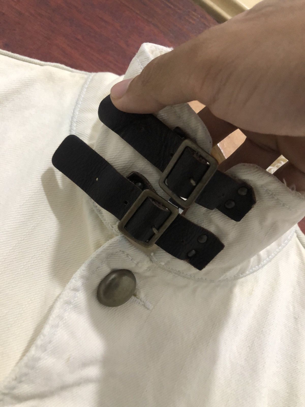 PPFM PPFM DENIM BONDAGE JACKET BUTTON UP RARE DESIGN DISTRESSED Size US L / EU 52-54 / 3 - 12 Thumbnail