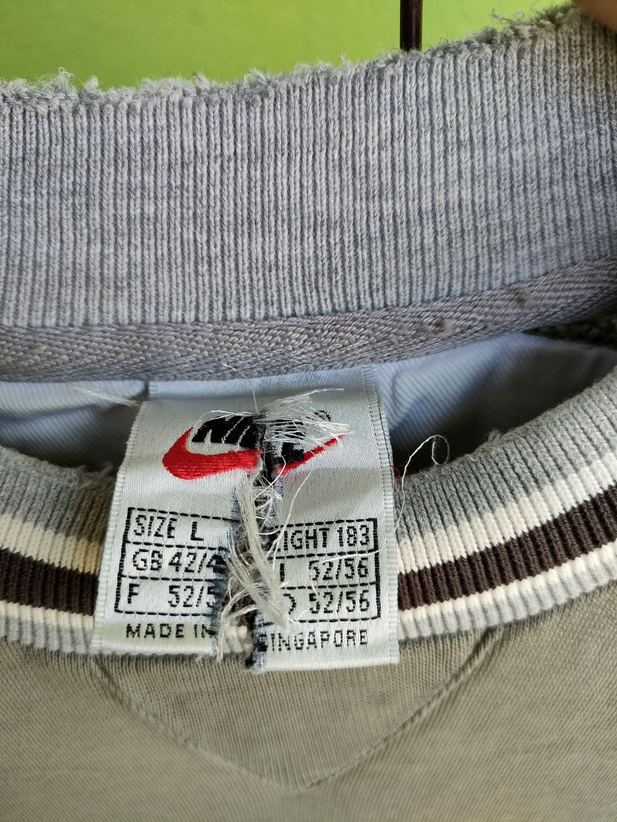 Nike × Vintage Vintage Nike Big Swoosh Distressed Sweetshirts Size US L / EU 52-54 / 3 - 5 Thumbnail