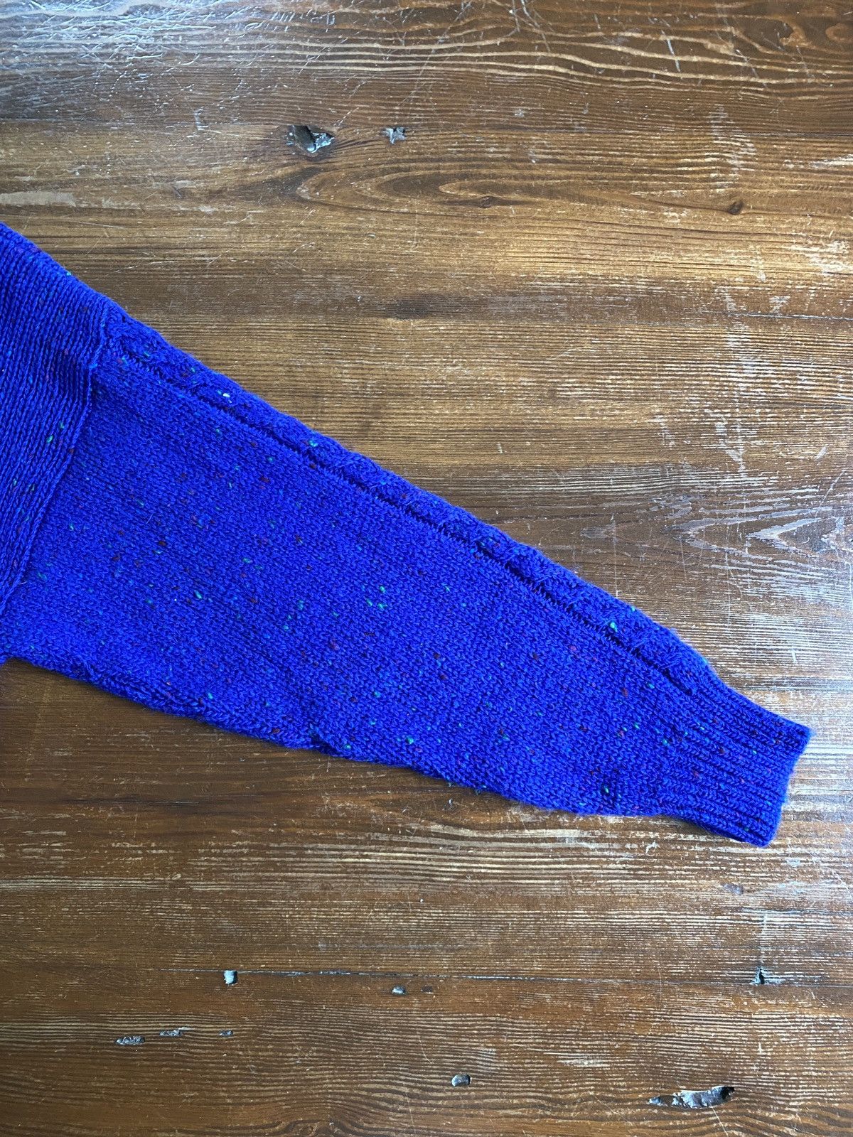 Vintage Vintage NWT 80’s Speckled Cowl Neck Knit Cardigan Sweater Size L / US 10 / IT 46 - 14 Thumbnail