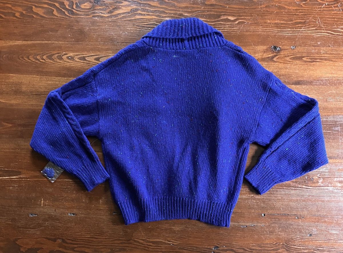 Vintage Vintage NWT 80’s Speckled Cowl Neck Knit Cardigan Sweater Size L / US 10 / IT 46 - 12 Thumbnail
