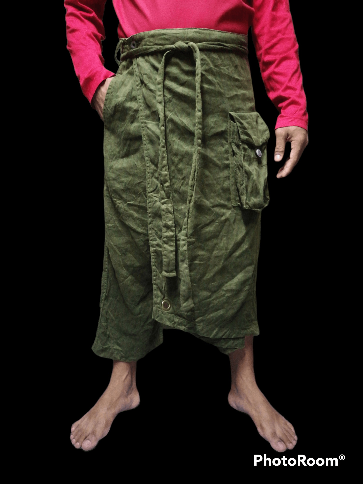 Kapital × Kapital Kountry Rare🔥Kapital Herringbone Hakama Pants Size US 34 / EU 50 - 3 Thumbnail