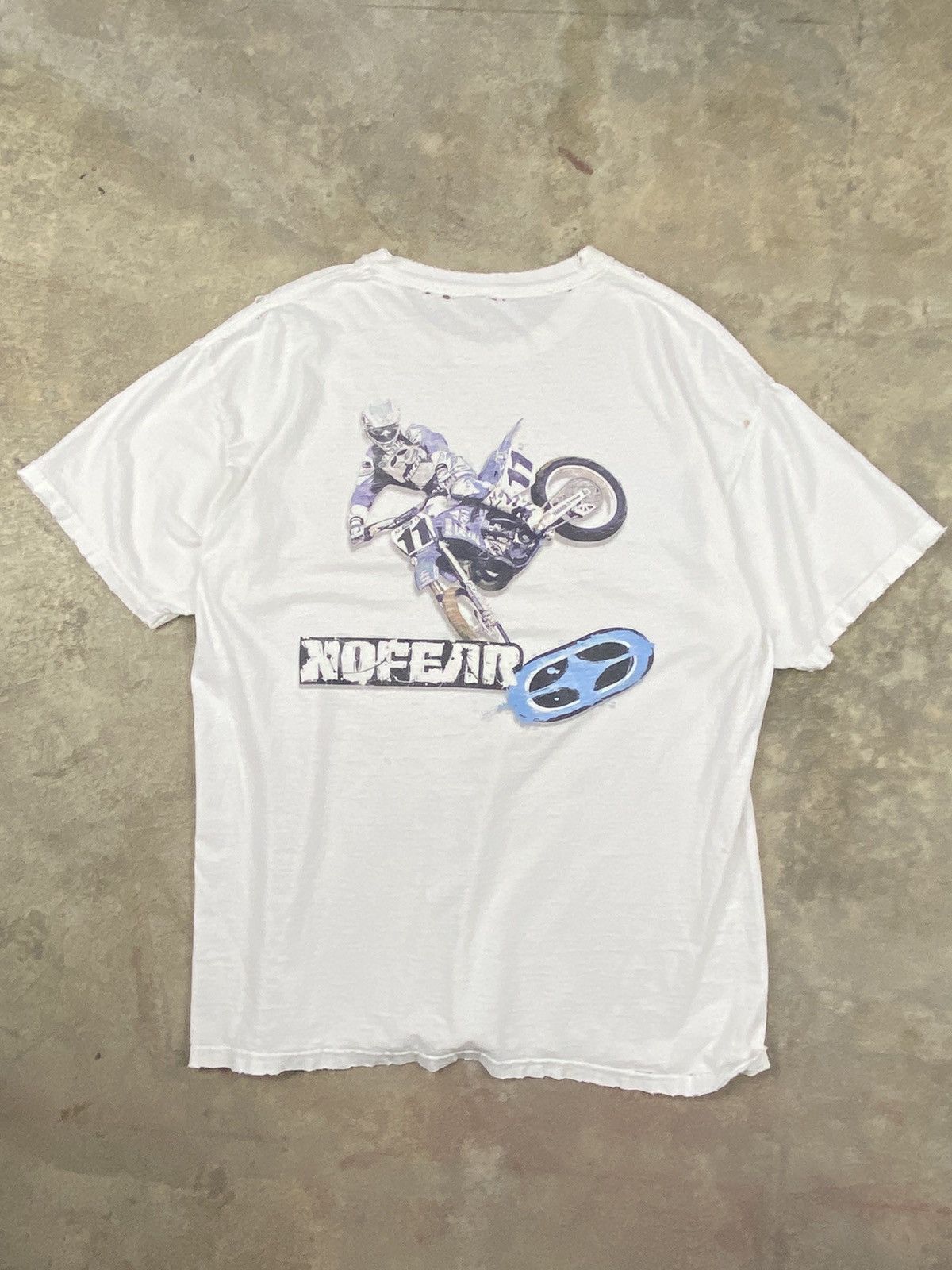 No Fear × Vintage Vintage no fear motocross distressed t shirt Size US L / EU 52-54 / 3 - 1 Thumbnail