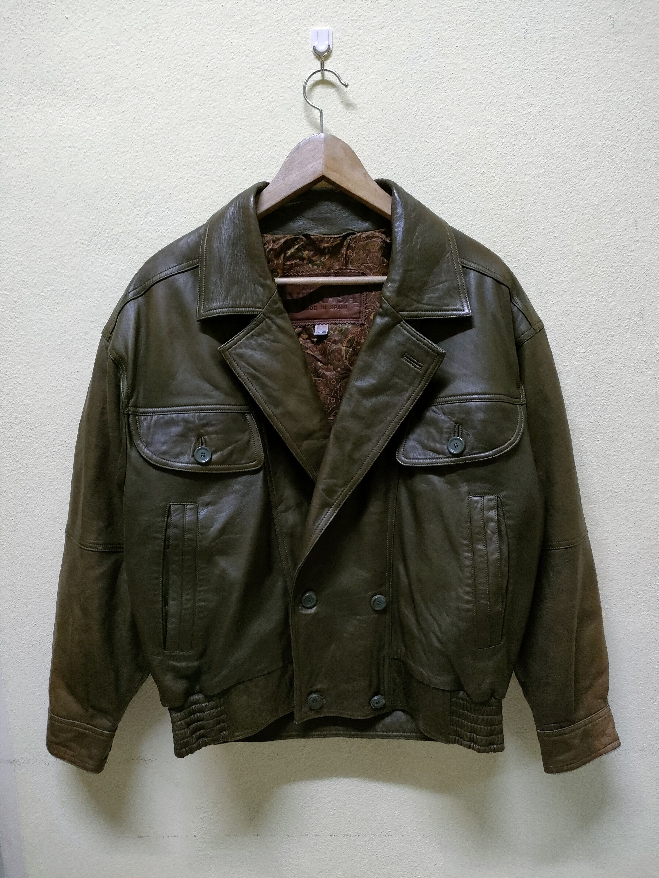 Genuine Leather × Vintage Vitrasa Lamb Leather Jacket Size US M / EU 48-50 / 2 - 1 Thumbnail