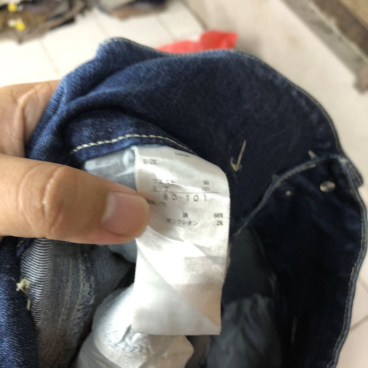 Japanese Brand Avail Mode Blue Distressed Denim Pants #5735 Size 31" - 17 Thumbnail