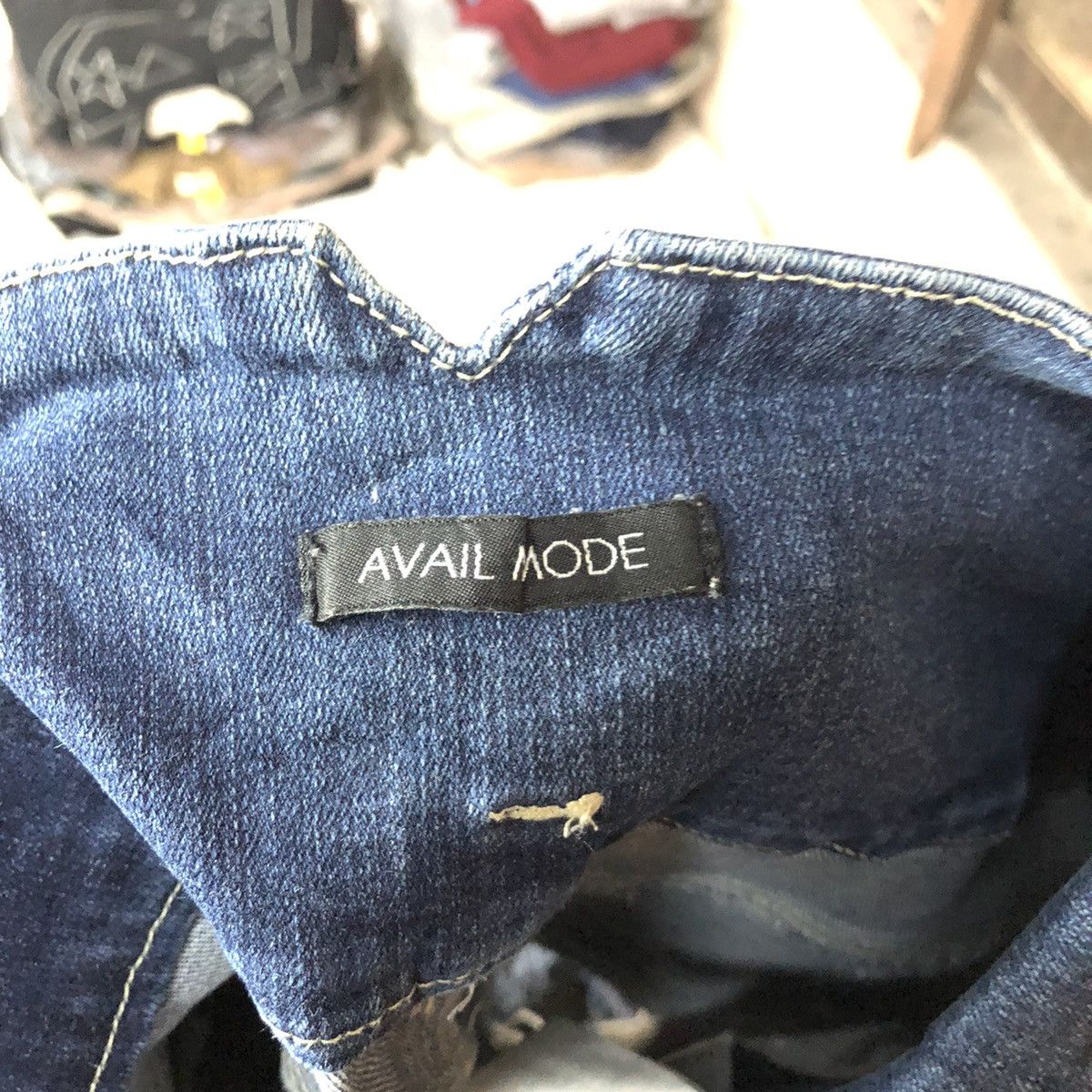 Japanese Brand Avail Mode Blue Distressed Denim Pants #5735 Size 31" - 16 Thumbnail