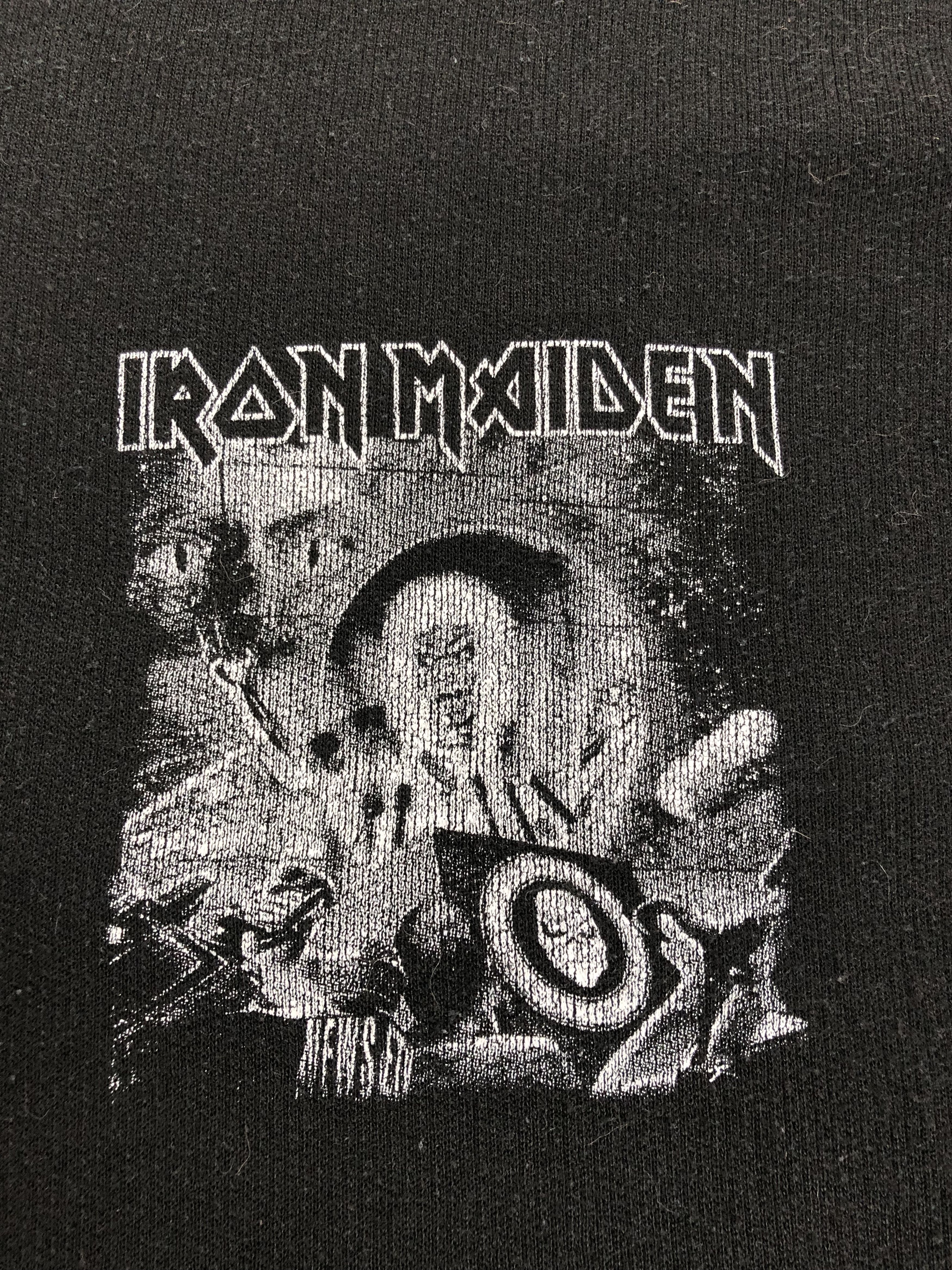 Band Tees Vintage 90s Iron Maiden Eddie Middle Finger Black Hoodie Size US XL / EU 56 / 4 - 8 Thumbnail