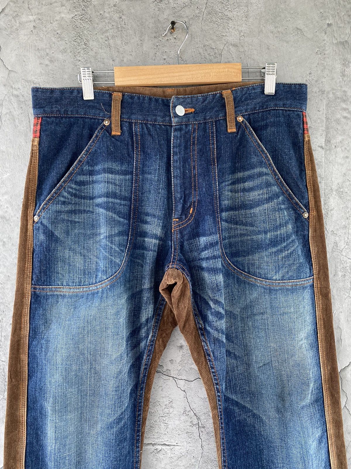 Japanese Brand Project Sre’es Japan Reconstructed Hybrid Corduroy Pants Size US 33 - 6 Thumbnail