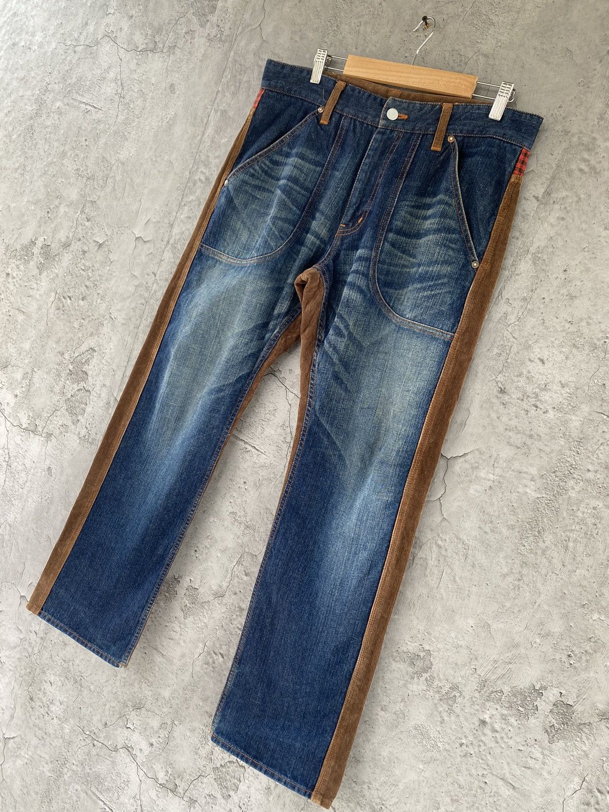 Japanese Brand Project Sre’es Japan Reconstructed Hybrid Corduroy Pants Size US 33 - 4 Thumbnail