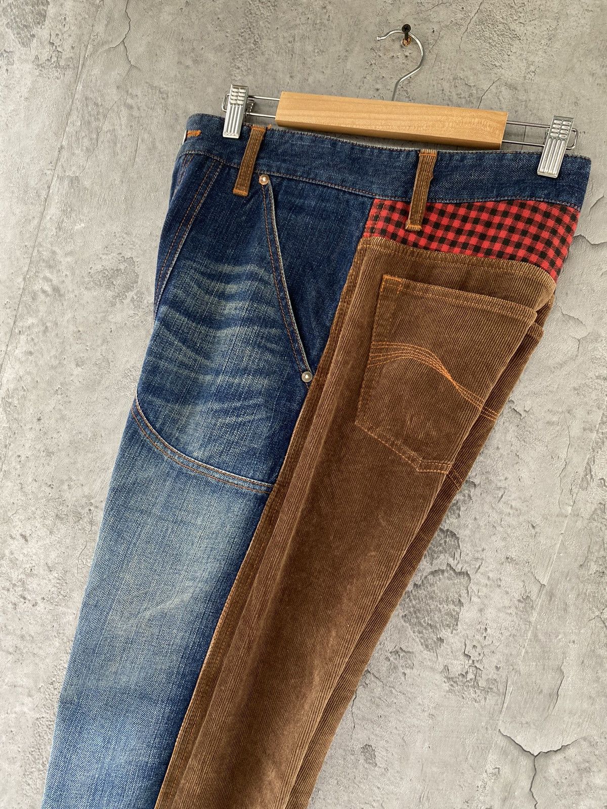 Japanese Brand Project Sre’es Japan Reconstructed Hybrid Corduroy Pants Size US 33 - 13 Thumbnail