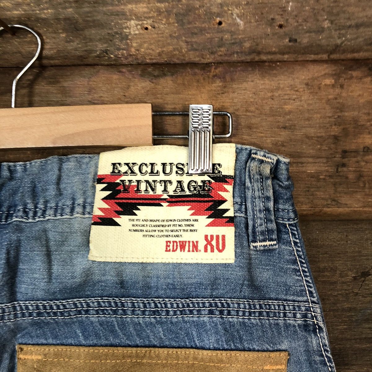 Edwin Edwin Blue Distressed Denim bush Pants #5739 Size US 31 - 14 Thumbnail