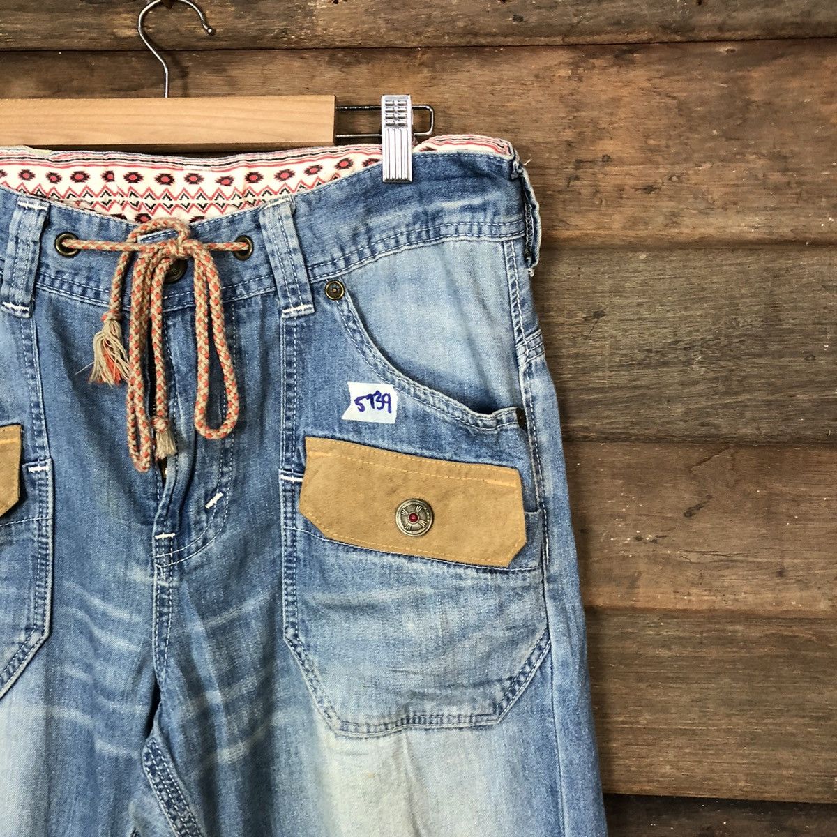 Edwin Edwin Blue Distressed Denim bush Pants #5739 Size US 31 - 5 Thumbnail