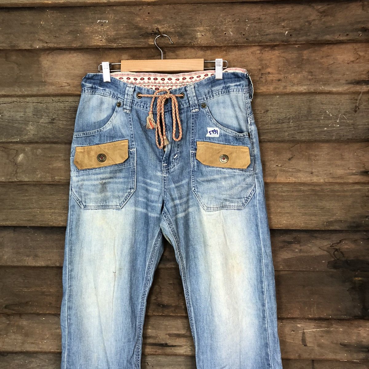 Edwin Edwin Blue Distressed Denim bush Pants #5739 Size US 31 - 2 Thumbnail