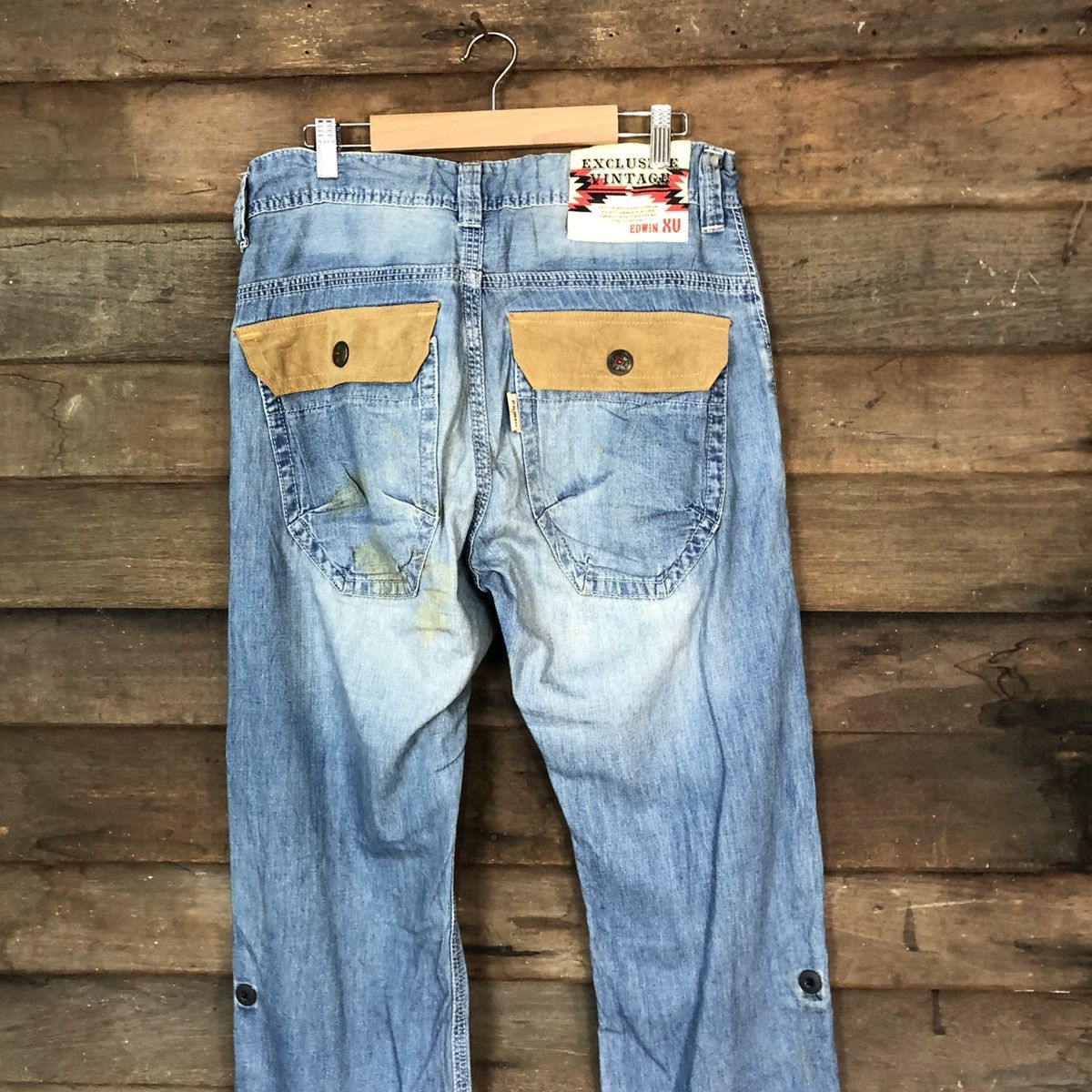 Edwin Edwin Blue Distressed Denim bush Pants #5739 Size US 31 - 10 Thumbnail