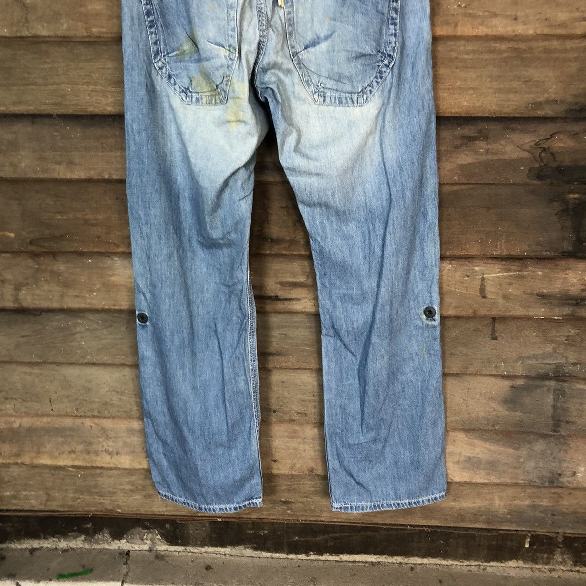 Edwin Edwin Blue Distressed Denim bush Pants #5739 Size US 31 - 11 Thumbnail