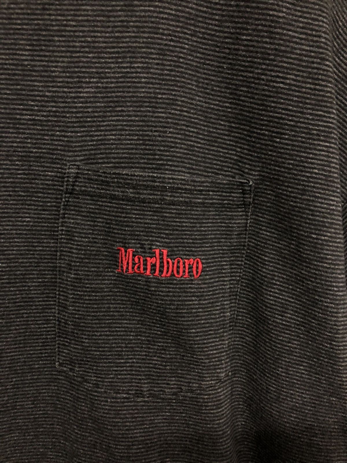 Marlboro × Marlboro Unlimited × Vintage Vintage Marlboro Unlimited Stripe Single Pocket Tshirt Size US L / EU 52-54 / 3 - 7 Thumbnail