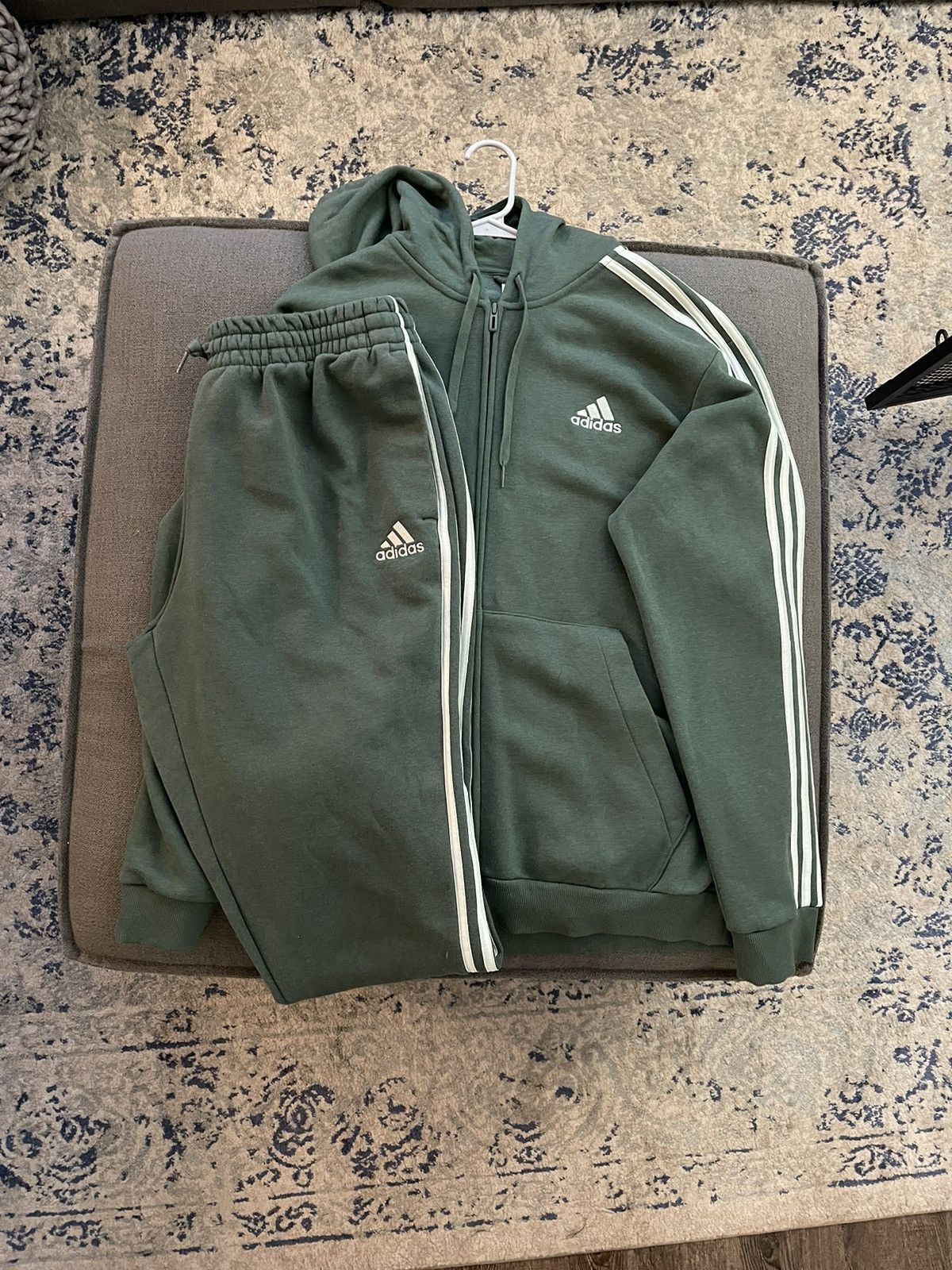 image of Adidas Mens Sweatsuit in Green (Size XL)