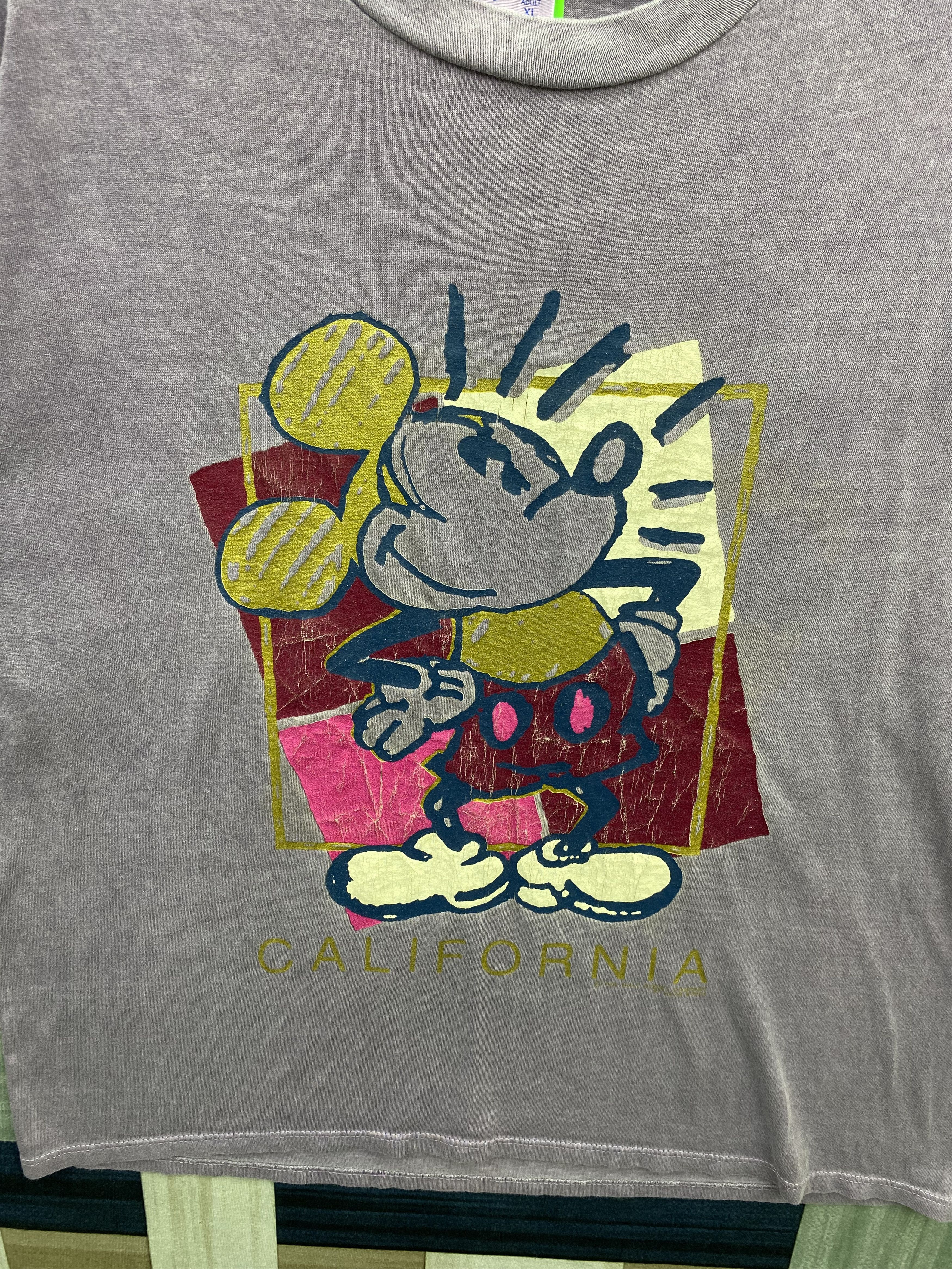 Mickey Mouse Vintage 90's Mickey Mouse California T-Shirt Size US XL / EU 56 / 4 - 2 Thumbnail